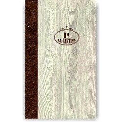 Porta carta dei vini in simil legno e cuoio mod. Napoli Slim A043 83 marrone