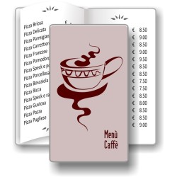 Porta menù personalizzabile  Caffè 08 Transparent formato SLIM