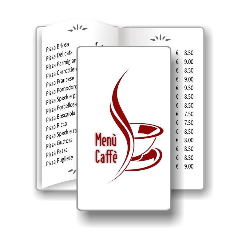 Porta menù personalizzabile Caffè 09 Transparent formato SLIM