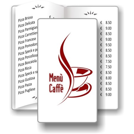 Porta menù personalizzabile Caffè 09 Transparent formato SLIM