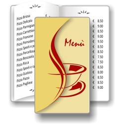 Porta menù personalizzabile Caffè 10 Transparent formato SLIM