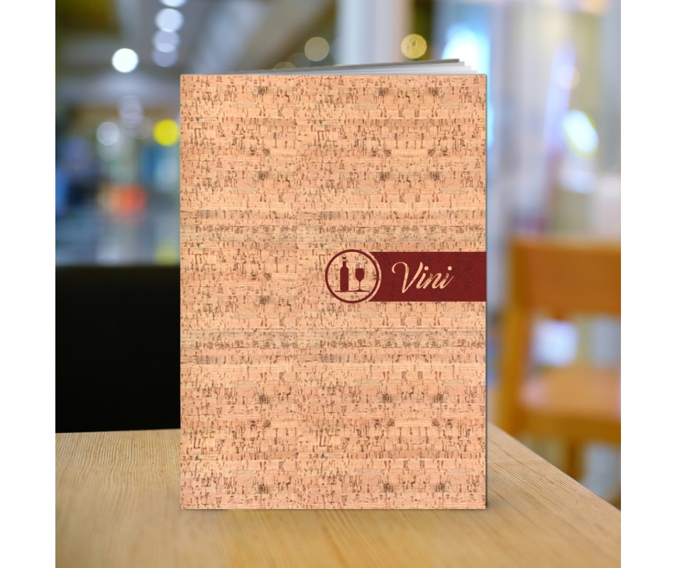 Porta lista dei vini in cuoio sughero IBL6
