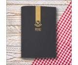 Porta menu ristorante cuoio A005 antracite