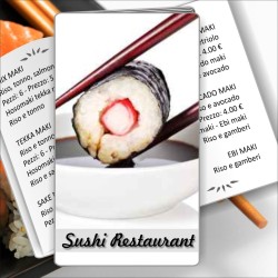 Porta menù Sushi restaurant 02 formato SLIM