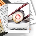Porta menù Sushi restaurant 02 formato A4
