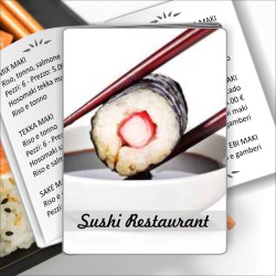 Porta menù Sushi restaurant 02 Transparent