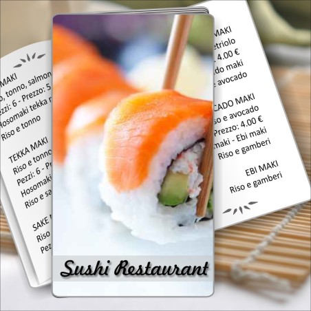 Porta menù Sushi restaurant 03 Transparent