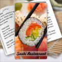 Porta menù Sushi restaurant 04 Transparent