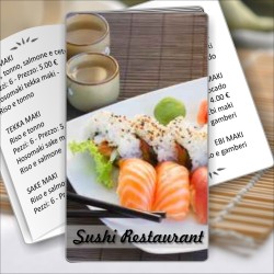 Porta menù Sushi restaurant 05 Transparent