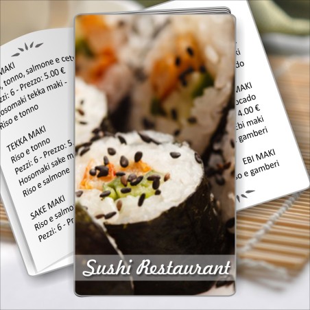 Porta menù Sushi restaurant 07 formato SLIM