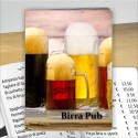 Porta menù personalizzabile per Birreria 02 Transparent formato A4