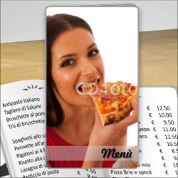 Porta menù personalizzabile per Pizzeria 28 formato SLIM