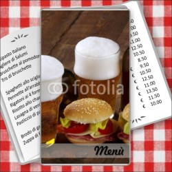 Porta menù personalizzabile Paninoteca 46 Transparent formato SLIM