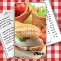 Porta menù personalizzabile Paninoteca 49 Transparent formato SLIM