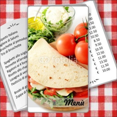 Porta menù personalizzabili Paninoteca 50 Transparent formato SLIM