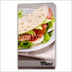 Porta menù personalizzabile Paninoteca 54 Transparent formato SLIM